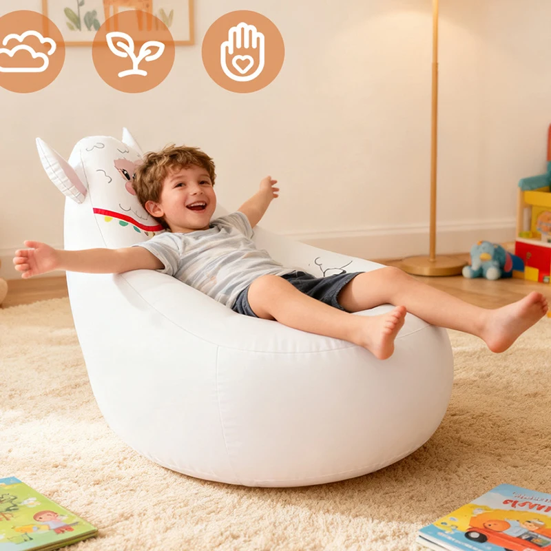 4 Styles Inflatable Lazy Sofa Portable Blow up Outdoor Camping Lounge Chair Pvc Air Cushion Sofa for Living Room Balcony Garden