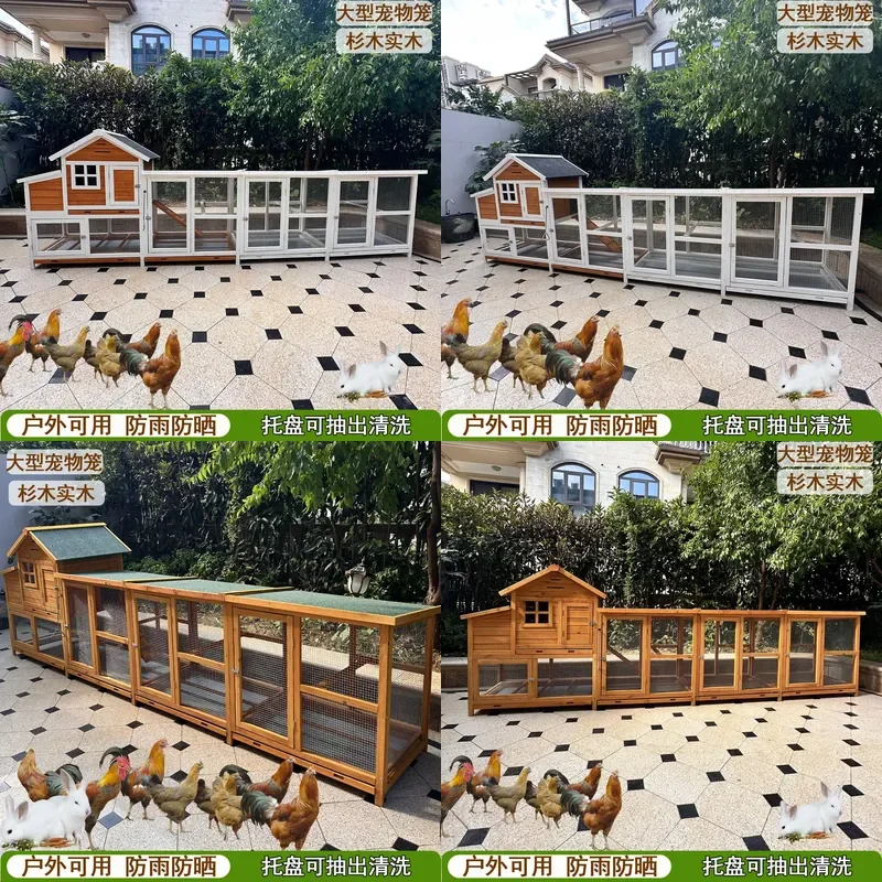 For Outdoor Indoor Large Chicken Cage Pigeon Rabbit Cat Bird Nest Box Durable Metal Wire Pet Coop House for Backyard Farm