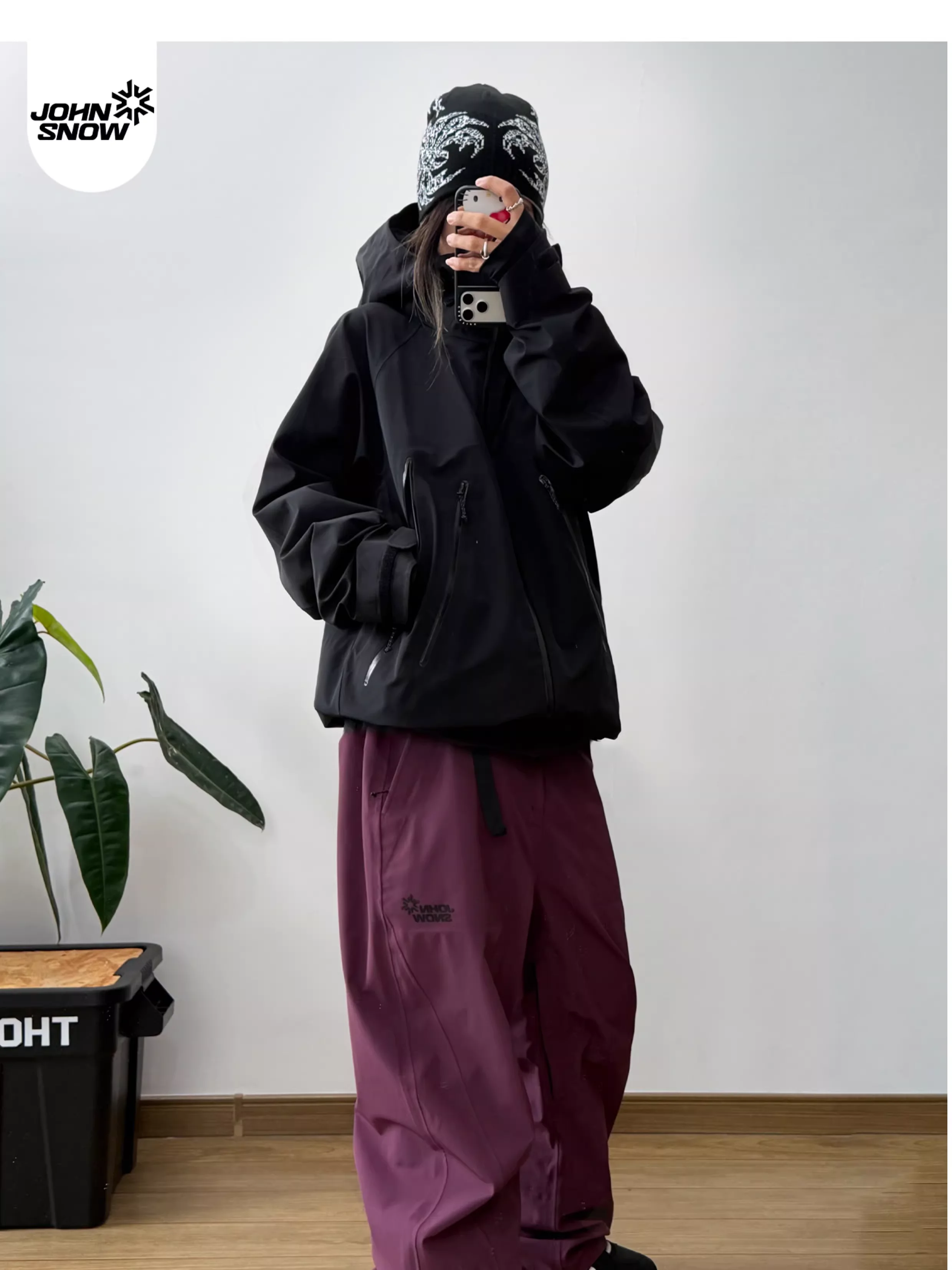 JOHN SNOW 2025 Unisex Professioneller Snowboard-Anzug Wasserdicht Winddicht Vollständig Versiegelte Nähte Skijacke & -Hose für Outdoor-Sportarten – Detail 26