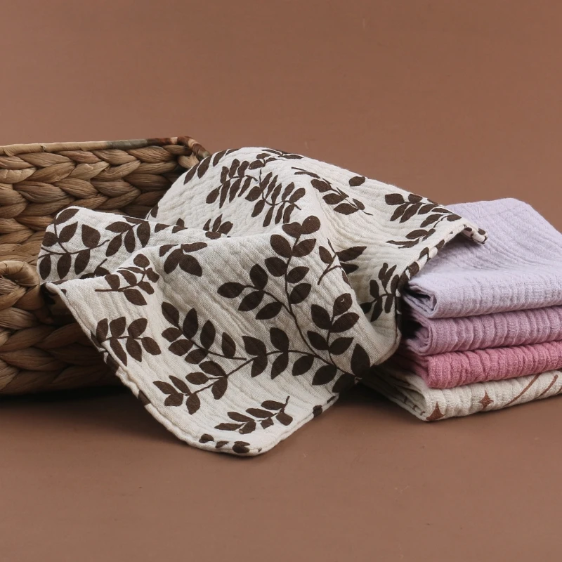 Infant Wash Cloth Square Cotton Face Towel Baby Muslin-Handkerchief Feeding Bibs Skin Friendly Nursing Burp Cloths 10PCS image 3