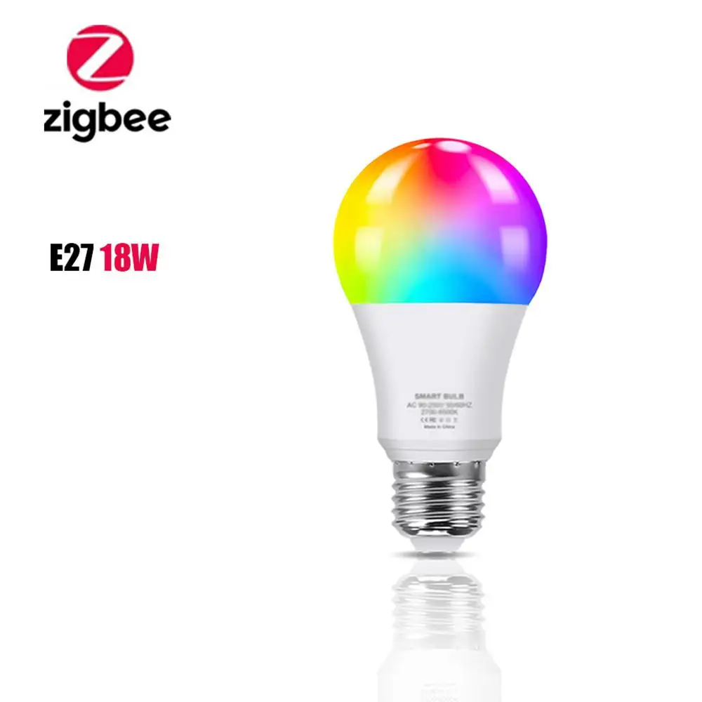 

Многофункциональная лампочка Tuya Zigbee для умного дома с программируемым управлением E27 \ 18 Вт, охлаждающий и нагревательный светильник, умная лампочка