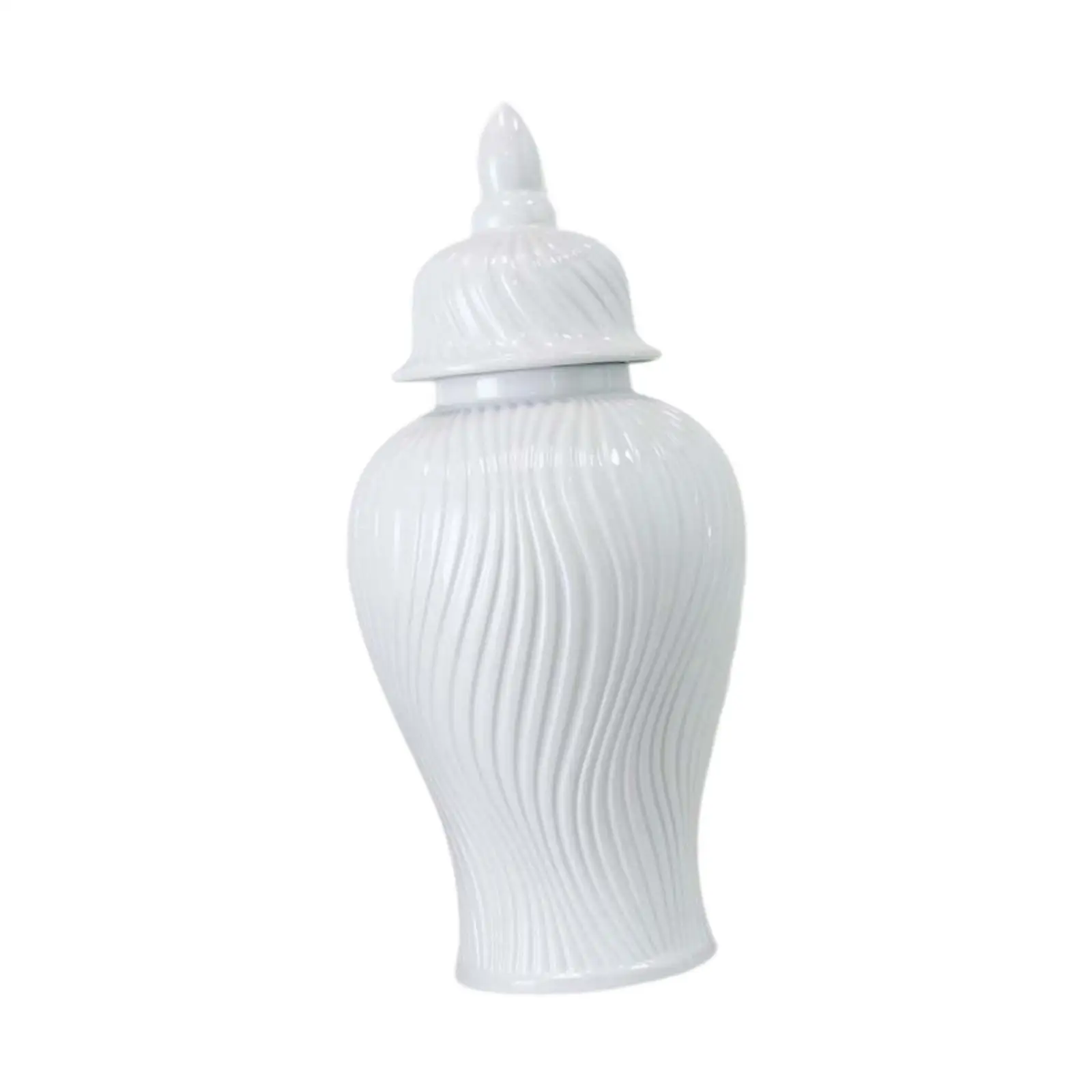 Ceramic Ginger Jar Storage Jar Ornament Organizer Ceramic Flower Vase Decorative Jar for Party Floral Desk Bedroom Livingroom