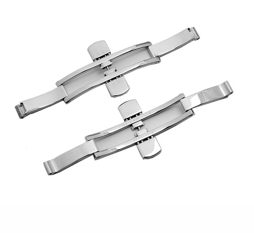 Stainless Steel Watch Band Deployment Clasp, Double Push Button, Butterfly Buckle, Replacement For Longines 4 X 21mm 5mm 6mm