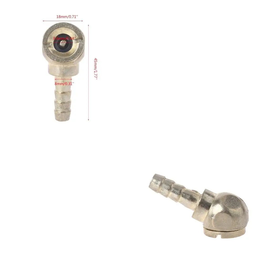 Tyre Inflator Gauge Fitting Tool Direct Line Air Chuck with 8mm Hose Ball Foot Tire Chuck Tire/Tyre Inflator Gauge
