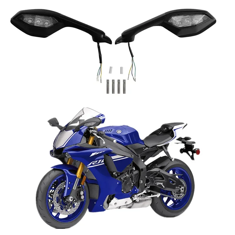 

Запчасти для мотоциклов Yamaha YZF R6 2017-2022 R1 2015-2024 R1M 2016-2024 R1S 2016-2018, зеркальный светодиодный указатель поворота