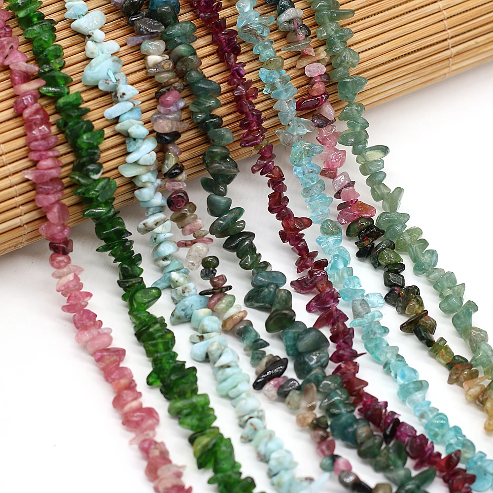 

1string Natural Crushed Stone Irregular Beads Charms for DIY Women Men Bracelets Neckalce Jewelry Making Accessories 40cm