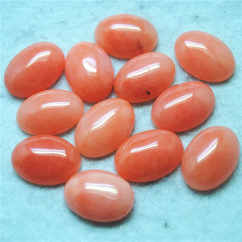 

10PCS Natural Pink Jade Cabochons Oval Shae 18X25MM Loose Beads Cabs No Hole Hot Selling Gemstnonpe Fopr Jewelry Designs