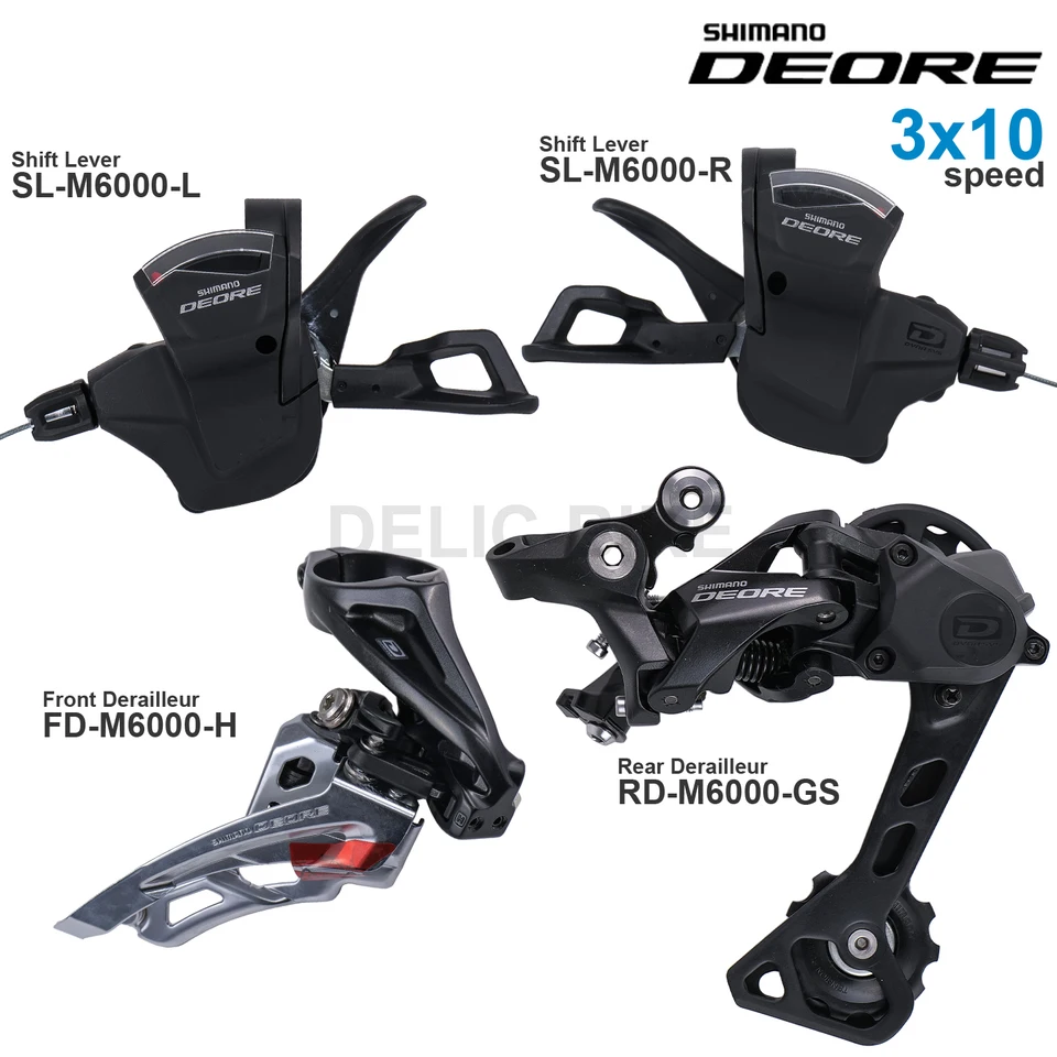 SHIMANO DEORE M6000 3x10v Groupset with Shifter SL-M6000 Front FD