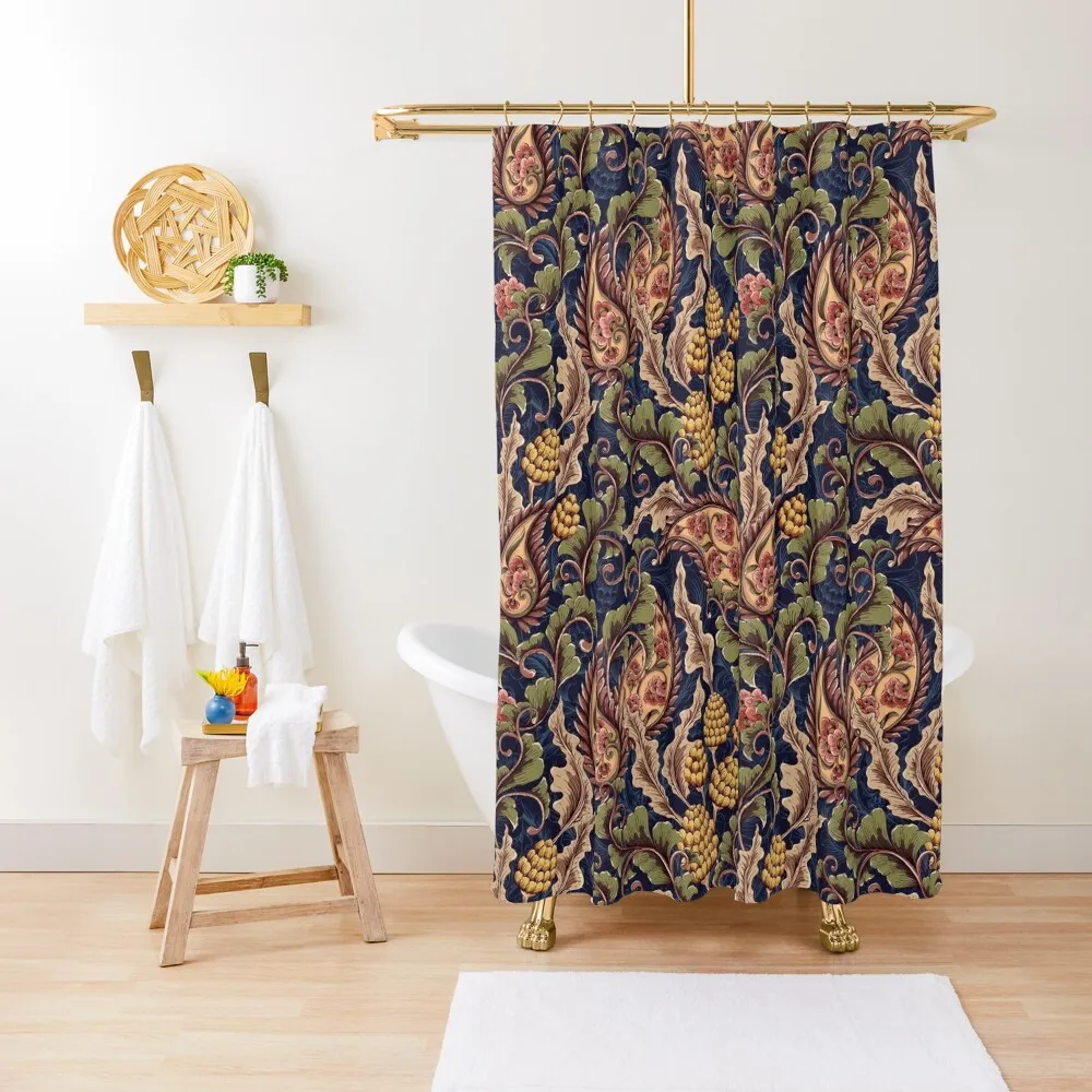 

Victorian Vintage Floral Pattern Shower Curtain Bathroom Accessories Bathroom Box Bathtub Shower For Bathroom Set Curtain
