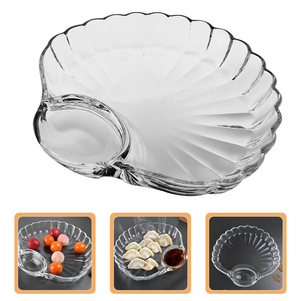 

Dumpling Plate Sushi Plate Sauce Compartment Serving Platter Food Container Elegant Design Multipurpose Home Kitchen Use