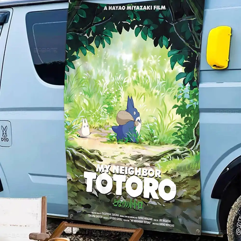 My N-Neighbor T-TotoroS CARTOON Anime Chart Flag For Living Room Home Dorm Decor Art Home Decor Banner
