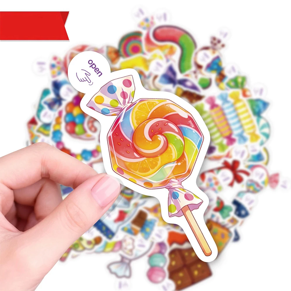 10/30/50pcs Funny Colorful Candy Graffiti Stickers Cute Waterproof Decals Toy DIY Helmet Suitcase Guitar Decoration Sticker Gift