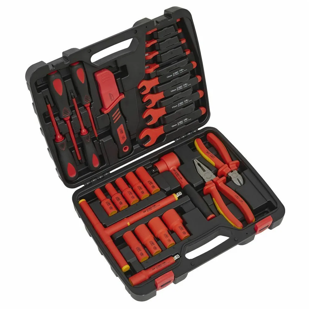 27pcs 1000V Changeable Insulated Tool Kit Electric Insulation Magnetic Screwdriver Repair Set VDE Electrician Repair Toolkit