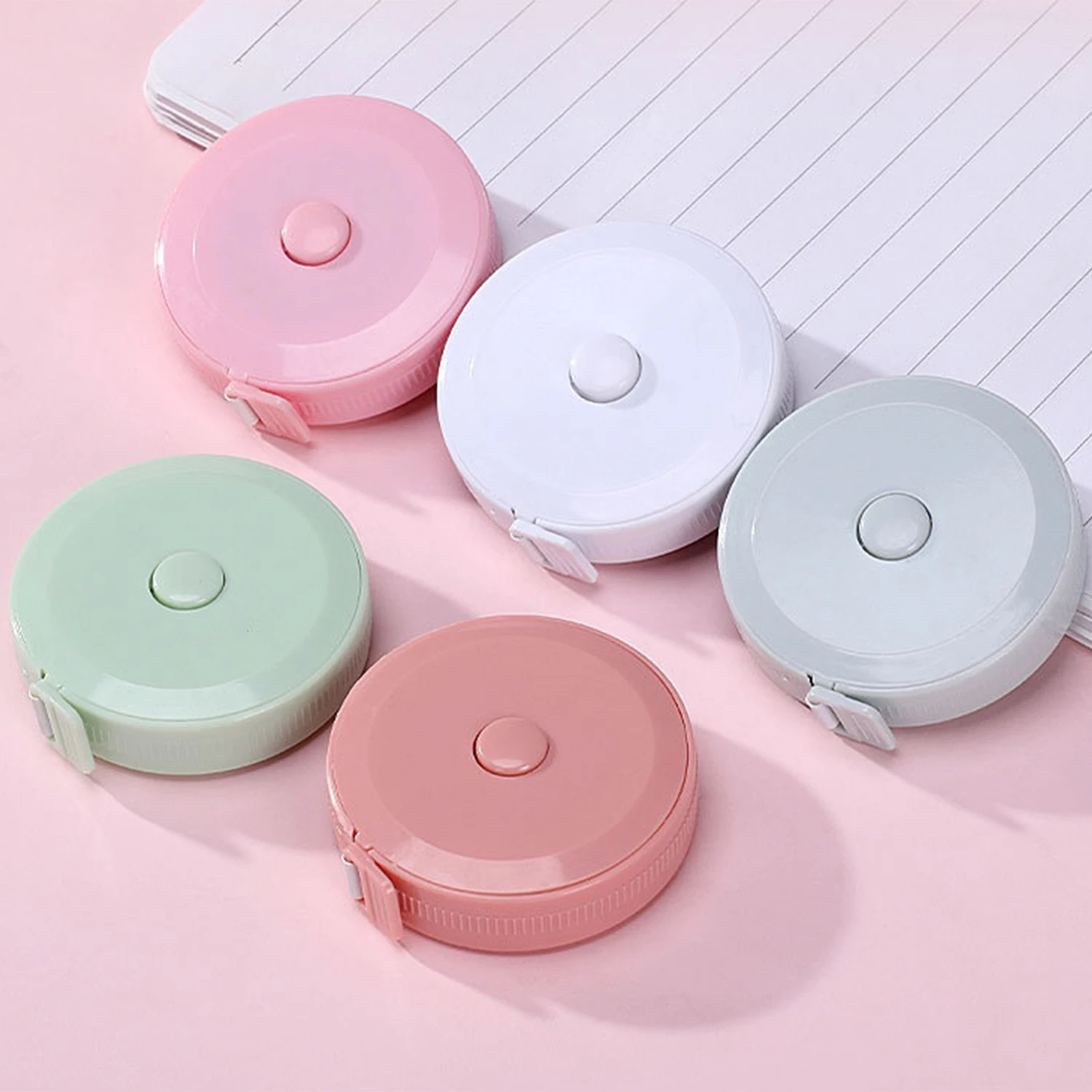 1.5Meter Soft Tape Measure Scale Body Sewing Flexible Tailor Ruler Centimeter Inch Portable Retractable Self-Lock Measuring Tape