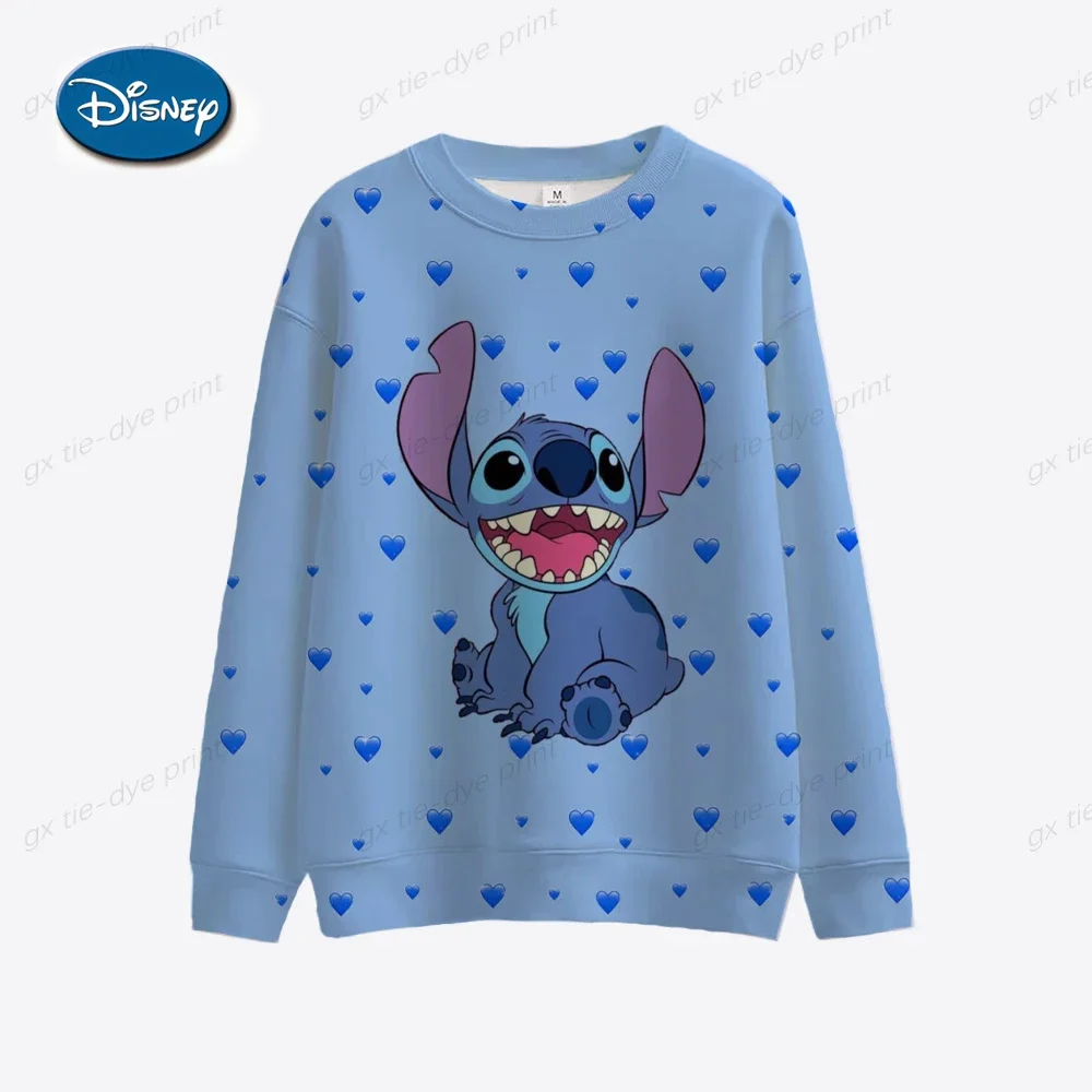 2024 New Disney Minnie House Cute Kawaii Hoodie Women's Round Neck Long Sleeve Women's Christmas Holiday Sweatshirt Girl