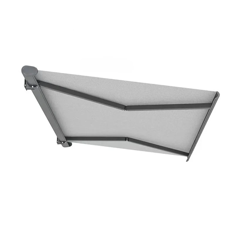 & Electric Retractable Awning Canopy for Exterior Residential Home Terraces Decks Waterproof Sunshade Intelligent Automatic Gaze