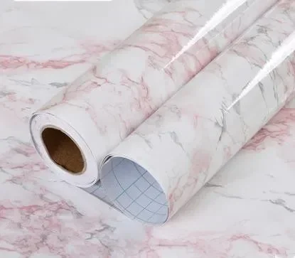 Thick waterproof pvc imitation marble pattern stickers wallpaper self-adhesive  living room furniture renovation
