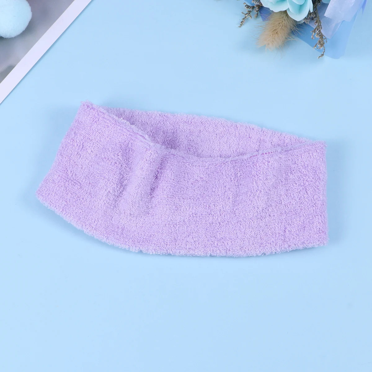 

Lavender Cloth Yoga Headband Adjustable Sports Sweatband Spa Headband Facial Make Up Wrap Soft Durable Elastic Reusable