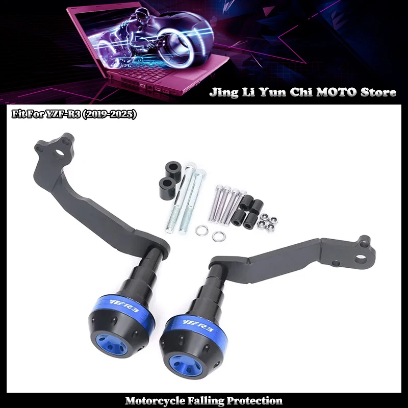 

Fit For YAMAHA YZF-R3 YZF R3 2019-2025 Motorcycle Falling Protection Frame Slider Fairing Guard Crash Pad Protector YZFR3 2024