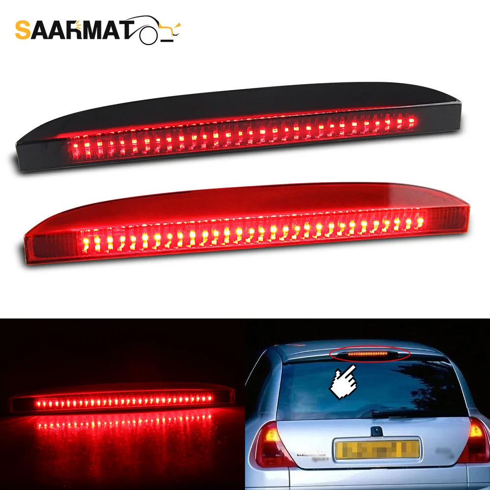 LED High Level Third Brake Stop Light Smoke/Red Lens For Renault Clio II 1998-2005 For Clio Campus 2006-2012 with short spoiler