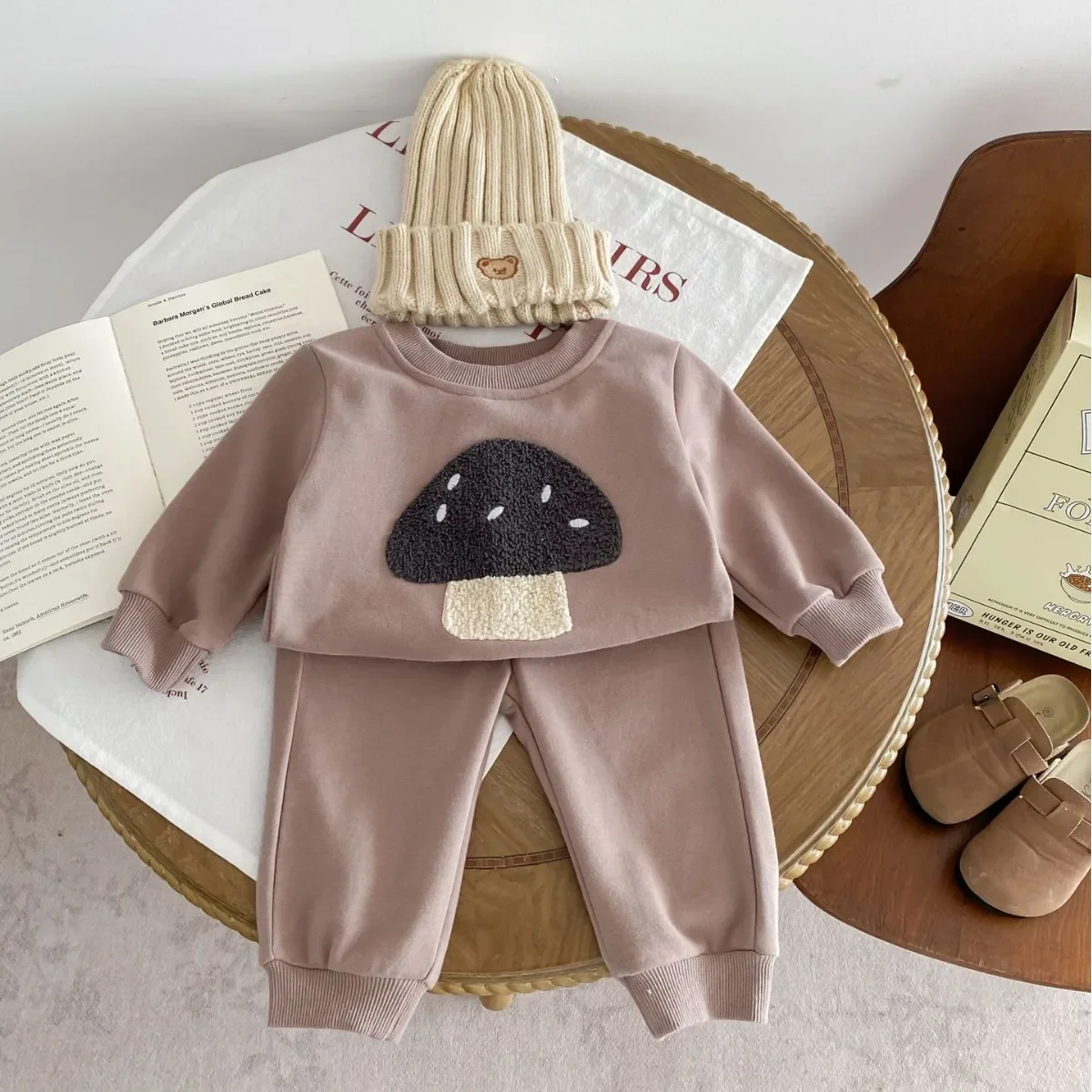 2024 New Quality Cotton Baby Toddler Boy Girls Set Kids Clothes for Children Pullover Sweatshirts+Solid Sports Pants Fashion image 6