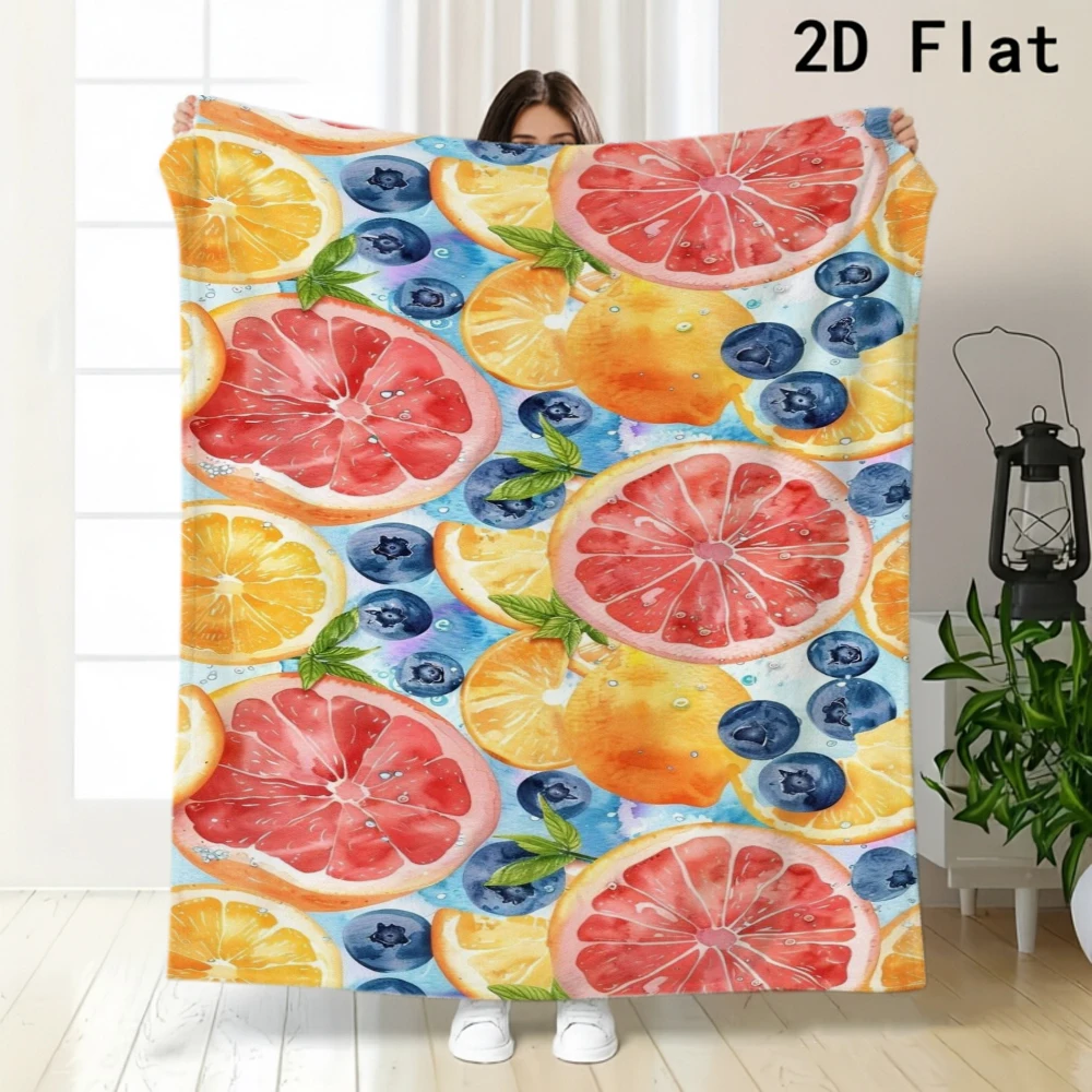 Watercolor Seashell Starfish Ocean Blanket Vintage Coastal Nautical Print Soft Warm Lightweight Sofa Bed Blanket