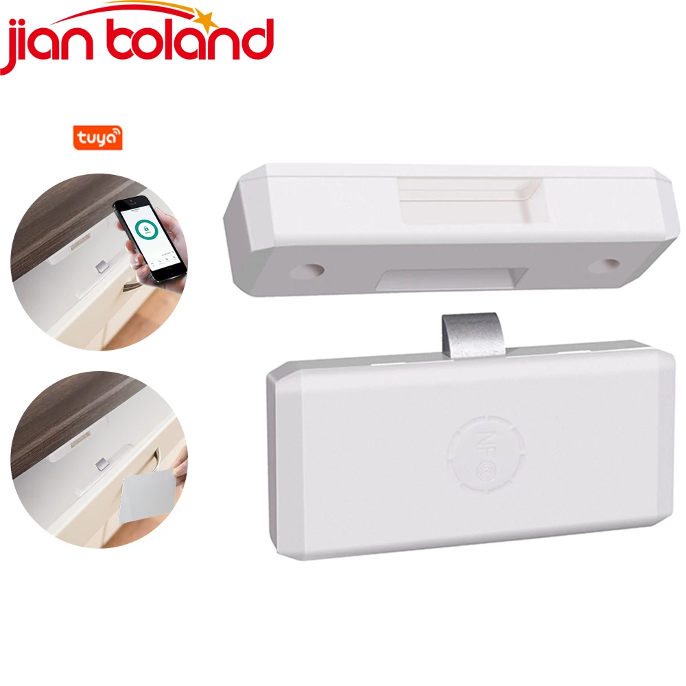 

Tuya APP/EM Card Unlock Smart Drawer Lock No Hole File Cabinet Furniture Electronic Keyless Invisible NFC Sensor Locks Switch