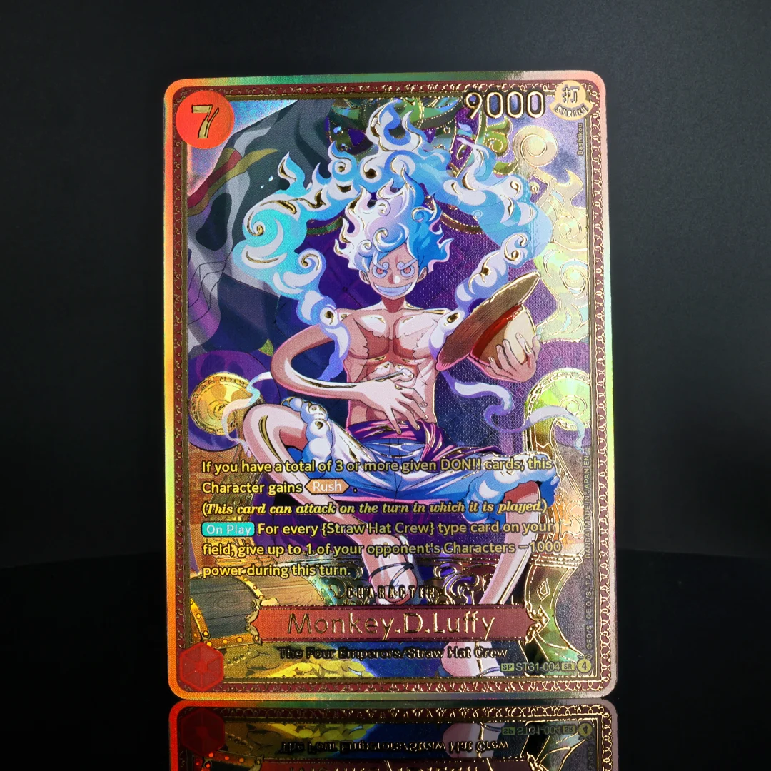 One Piece TCG OPCG English OP17 New Four Emperors SP Luffy Shanks Buggy Teach Textured Foil Card Anime Collectible Card