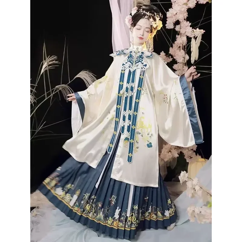 

Vestido chino tradicional de hada Hanfu para niña, ropa de Cosplay, fotografía oriental, bordado exquisito, dinastía Ming, Otoño