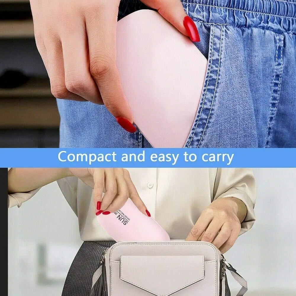 LINMANDA مصباح مجفف الأظافر الصغير 6 واط LED UV المحمولة مجفف الأظافر علاج ضوء المصباح للبولندية القائمة على هلام مع إعداد الموقت 45s/60s