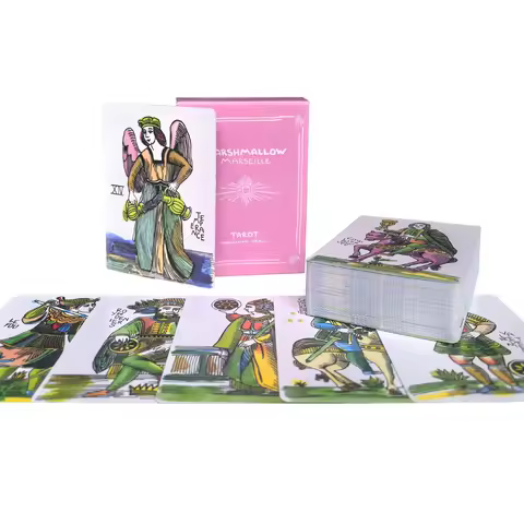 Marshmallow Marseille Tarot Leisure Entertainment Card Family Gathering Divination Deck Tarot Board Playing Card Game