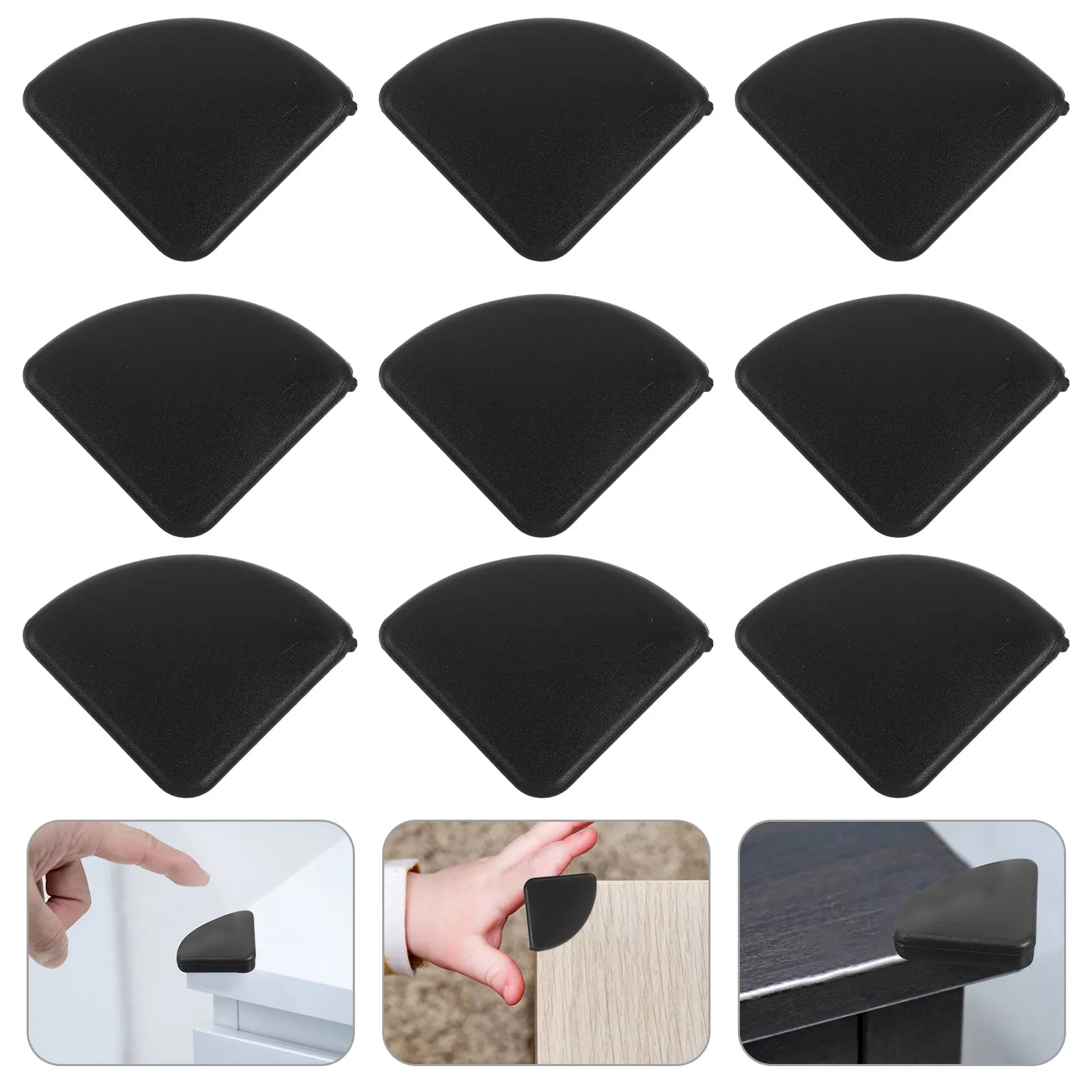 50Pcs Plastic Corner Protectors Right Angle Fan Shaped for Baby Toddler Safety Furniture Table Cabinet Window Glass Edge