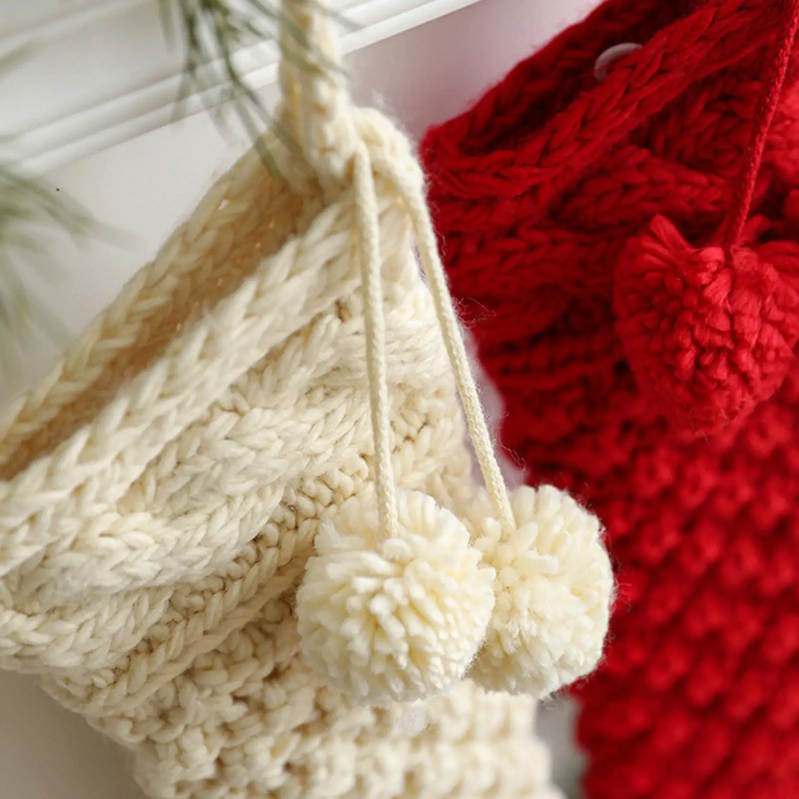 Medias navideñas de punto, Cable grande de 18 pulgadas, decoraciones navideñas cómodas rústicas, medias tejidas para chimenea de granja