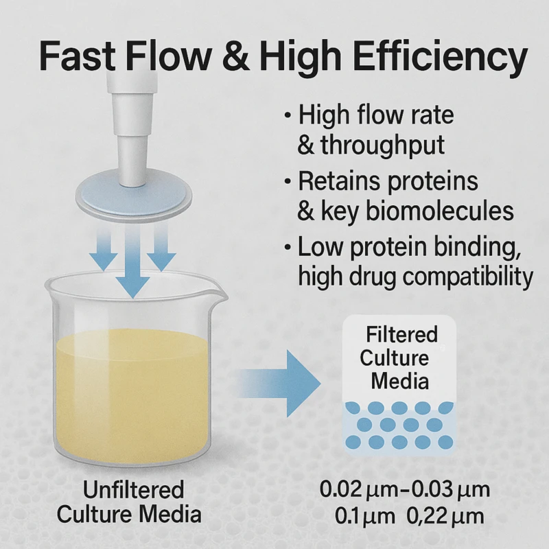 0.02um 0.03um نانو الصف PES غشاء الترشيح الفائق استخدام المختبر لثقافة البروتين وسائل الإعلام عينة إعداد غرف الأبحاث