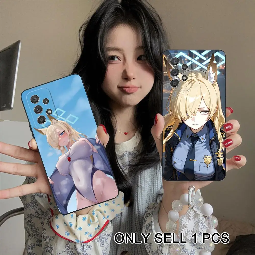 Blue Archive Ogata Kanna Phone Case for Samsung Galaxy A26 25 24 23 22 21 17 16 15 14 13 12 11 5G Soft TPU Shockproof Cover