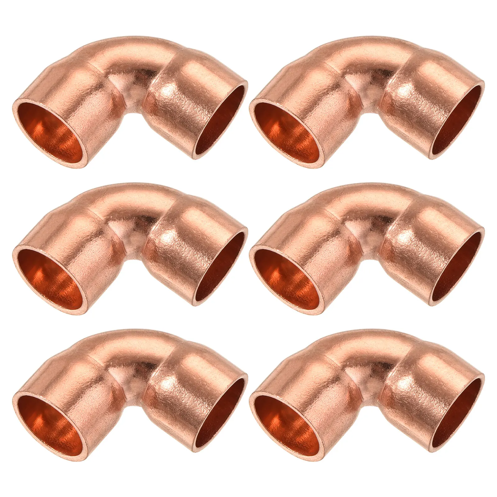 

3-10Pcs 90 Degree Elbow Copper Pipe Fitting Short Turn Welding Connection 3/8 1/2 Inch ID Copper End Feed Solder Air Conditioner