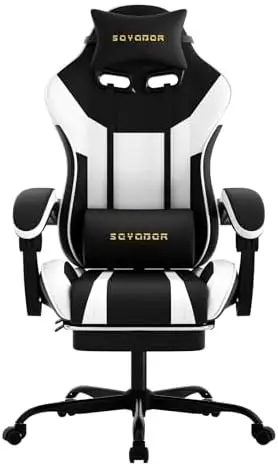 Ergonomic Gaming Chair,A Versatile 3-in-1 Video Game Chair for Work, Study, and Gaming,Features an Adjustable Backrest