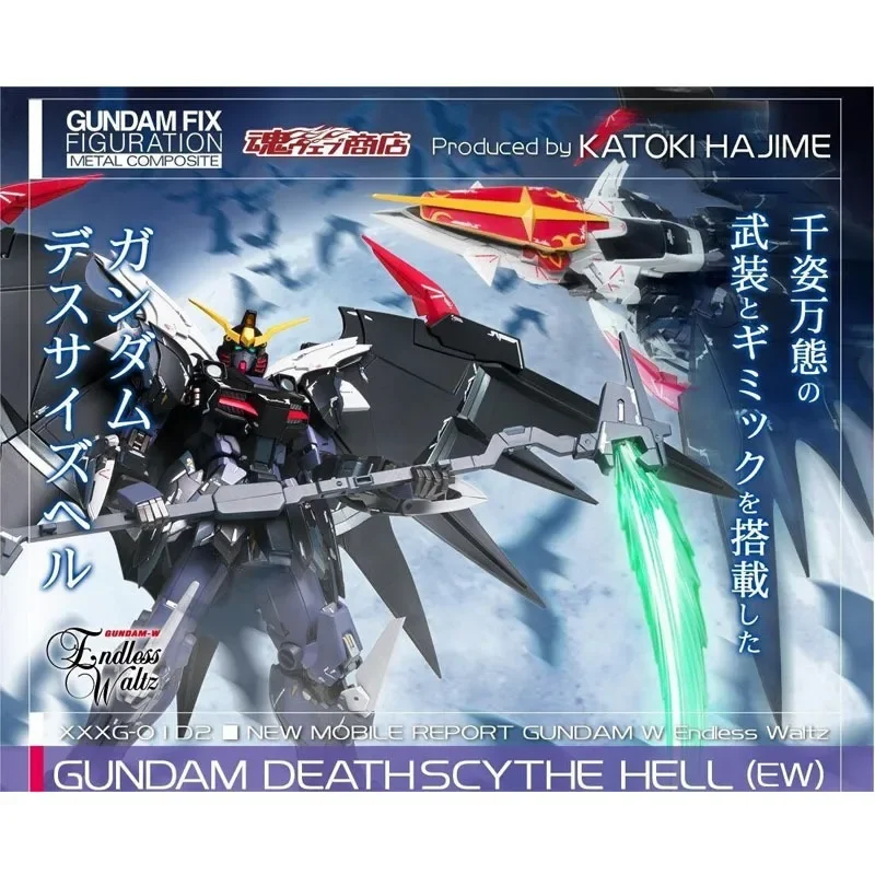 Oryginalny BANDAI EW 1/100 XXXG-01D2 Gundam GFFMC FIX FIGURATION Deathscythe D-Hell niestandardowe Anime figurka Model zabawka prezent