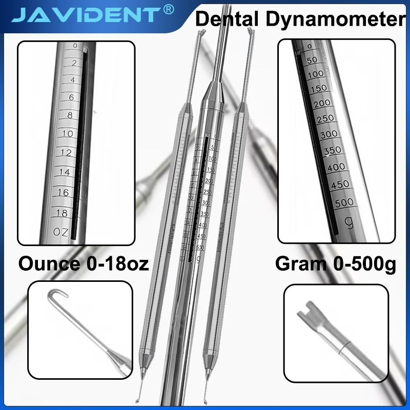 Dental Orthodontic Dynamometer Tension Stress Oral Rod Force Gauge Elastics Autoclavable Dentist Measuring Therapy Tools