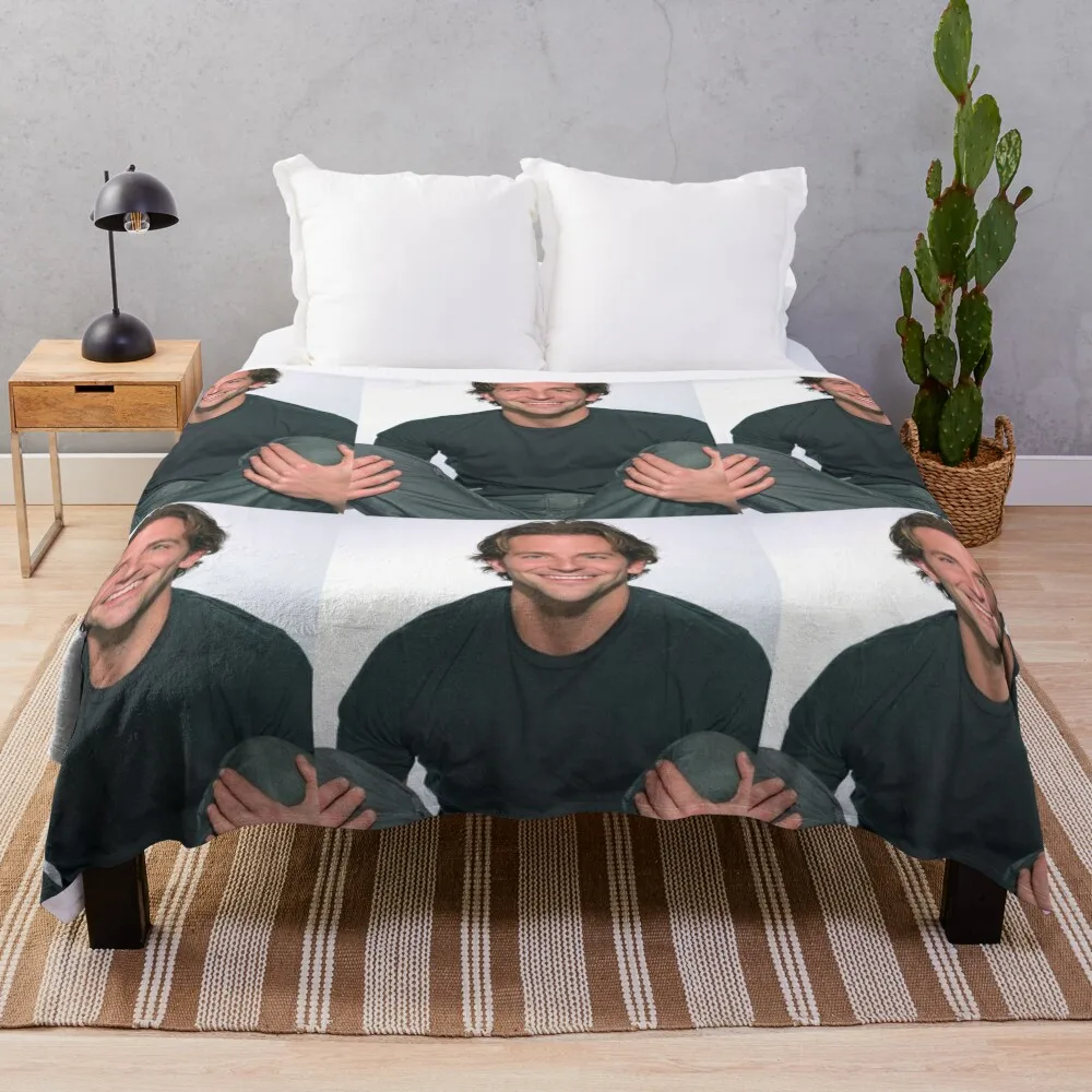 

Bradley Cooper A Gleam of Charisma Throw Blanket Moving Retros Blankets