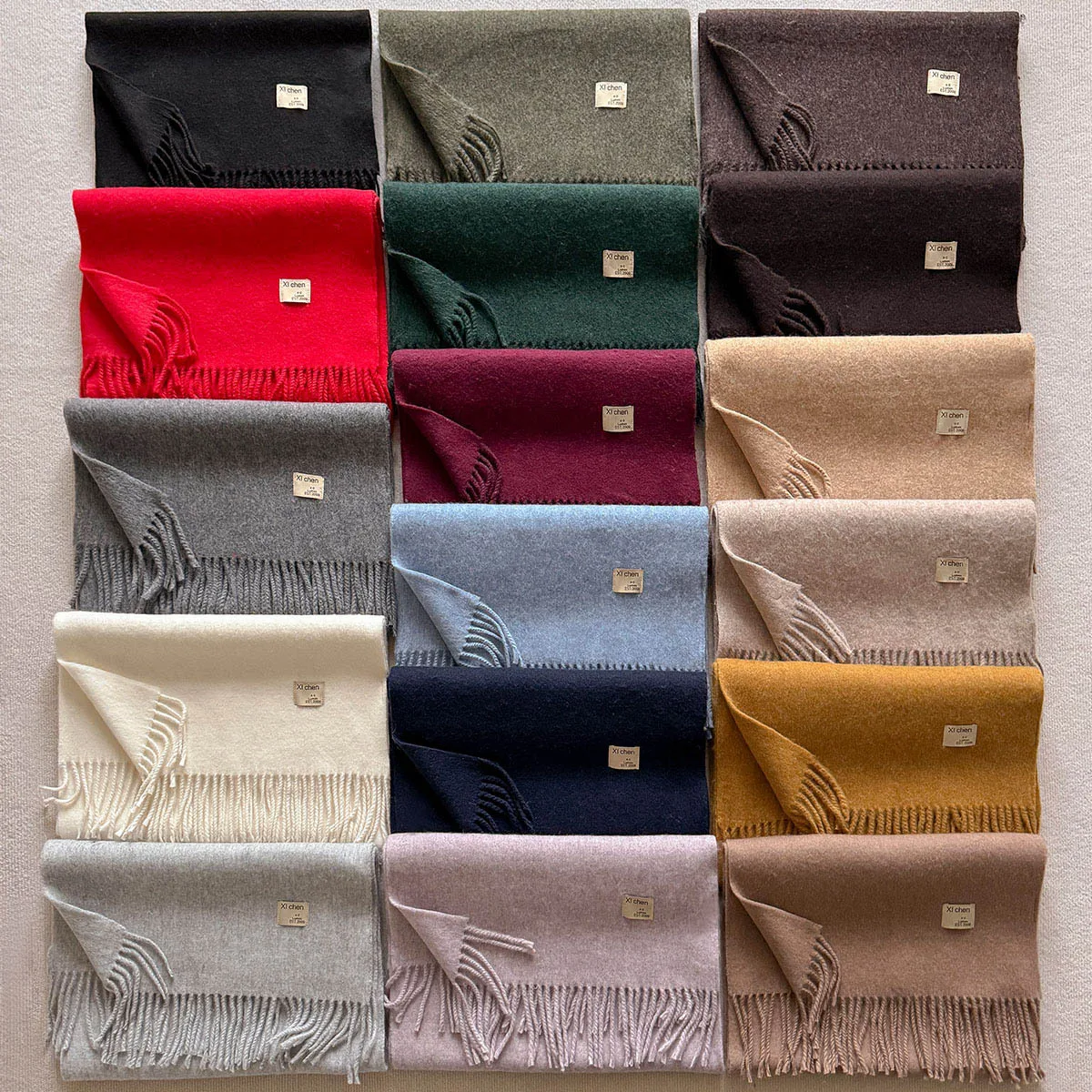 2026 Wool Blend Solid Blanket Scarf Women Winter Warm Thick Long Tassel Shawl Wrap Korean Style Gift Elegant Daily Fashion Soft