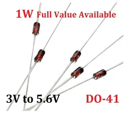 50PCS 1W Zener Diode 1N4727A 3V/ 1N4728A 3.3V/ 1N4729A/3.6V 1N4730A/3.9V 1N4731A/4.3V 1N4732A/4.7V 1N4733A/5.1V 1N4734A/5.6V