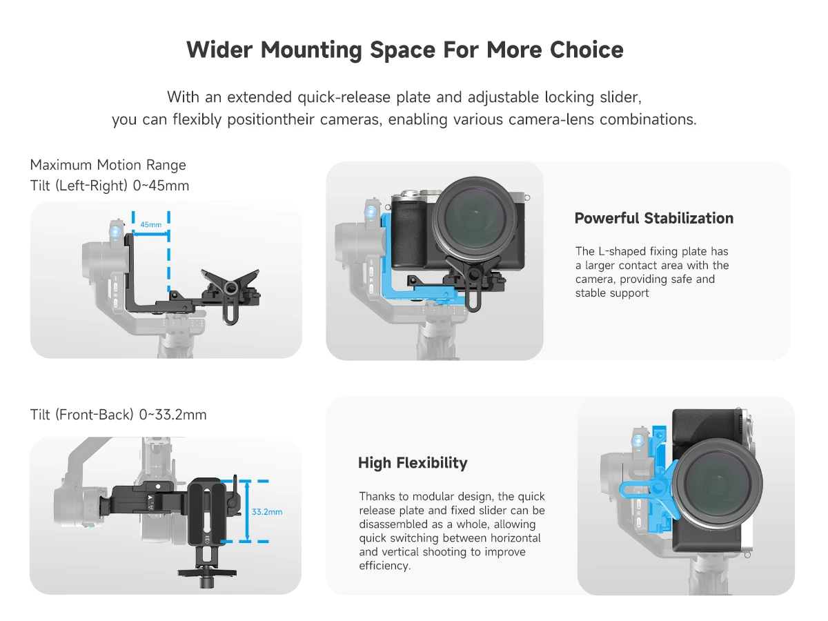 FeiyuTech SCORP Mini 3 Pro 3-in-1 Gimbal für Mirrorless-, Action-Kameras und Smartphones mit KI-Tracking 4.0, Abnehmbarer Griff, Unterstützt bis zu 2 kg, 14 h Akkulaufzeit – Detail 6
