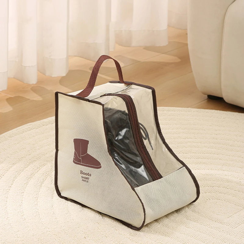 Shoes Dust Cover Mesh Transparent Shoe and Boot Storage Bag with Zipper Portable Travel Dust Organizer Protector Bag