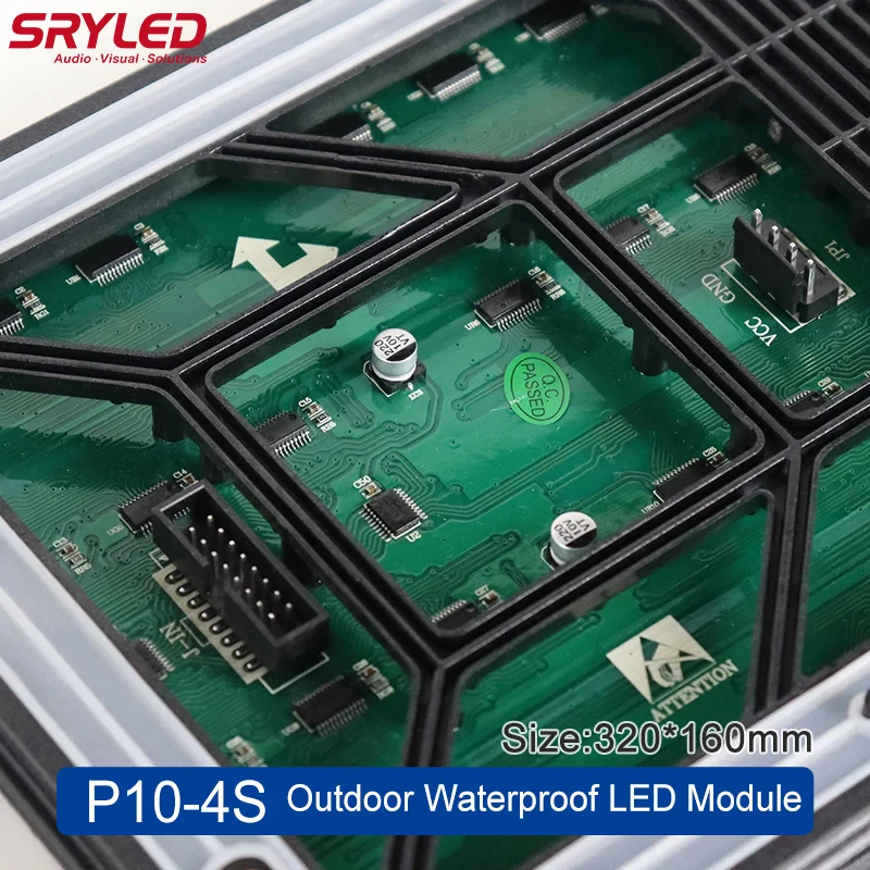 10pcs/lot SRYLED P10-4S LED Panel Module Outdoor Waterproof SMD3535 RGB Church Stage LED Video Wall Module
