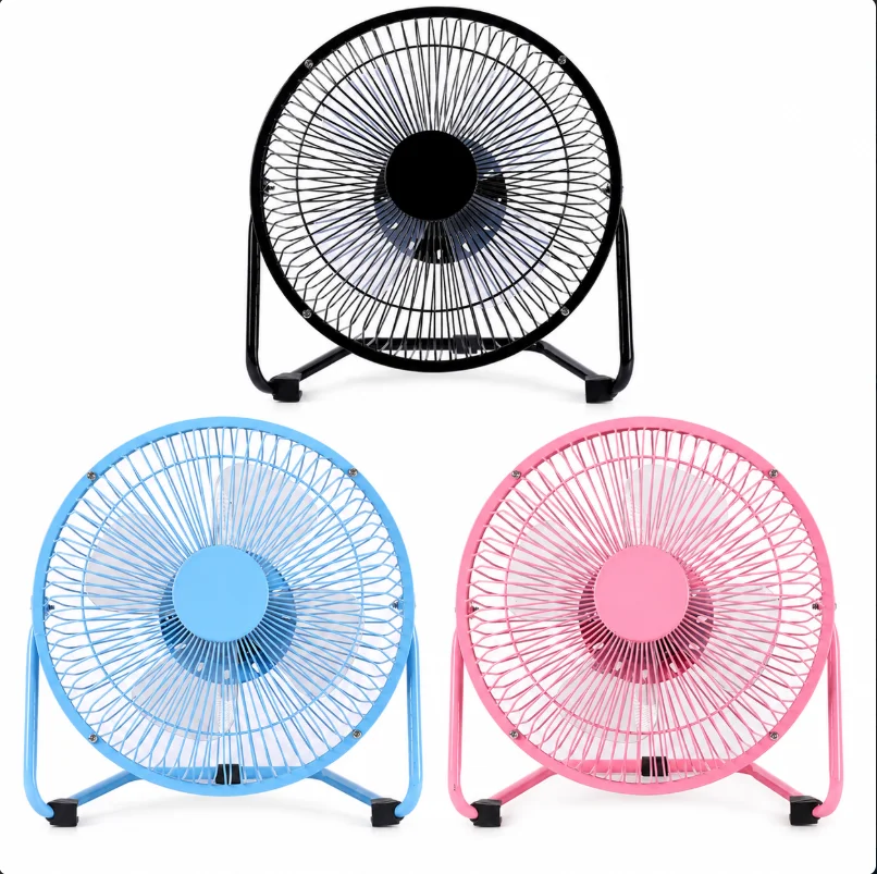 USB Powered Desktop Fan 8 Inch 2 Speed Adjustable 4 Blades 360° Rotation Portable Electric Fan High Quality for Home Office