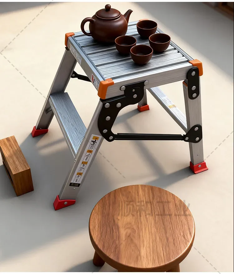 HYS stool telescopic folding stirrup widening thickening decoration putty  portable car wash platform ladder stool view 2
