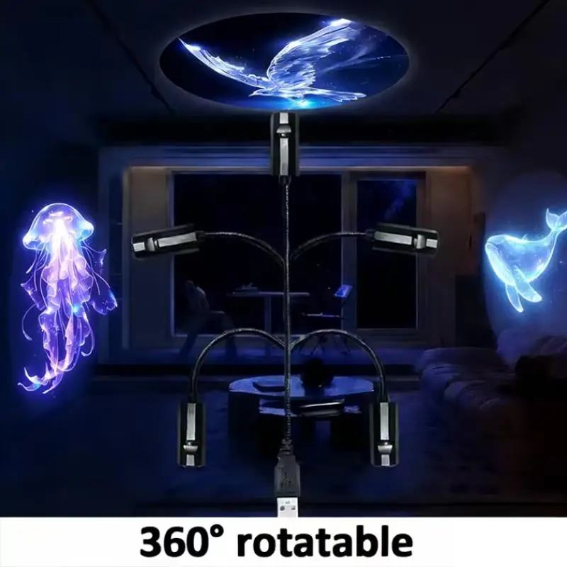 

Creative Dreamy Ocean Pattern Projection Light with USB Power for Room Ceiling Decor Soft Night Lamp