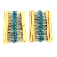 300/600pcs 1% Resistor Set Resistance 1/4W Metal Film Resistors Kit 10Ohm ~1M Ohm 30Values Electronic Components Kit 4