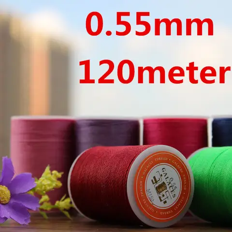 GALACES 0.55mm 110m Round Waxed Thread String for Leather Sewing Bracelet weaving Book Binding